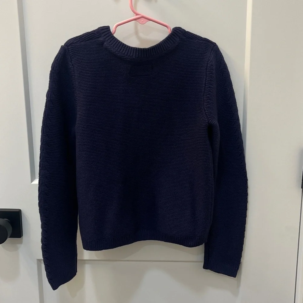 Sergent Major Navy Blue Sweater Cardigan Knit Design Sweater, Size 9, (134cm)
